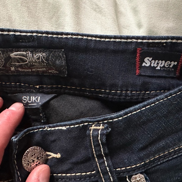 Silver Flare Jeans Suku Super Stretch Size 30 - Picture 5 of 7